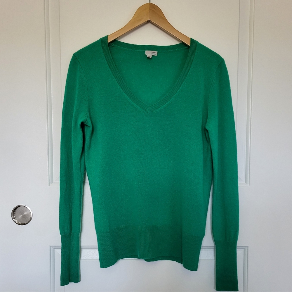 Halogen Green Cashmere Sweater
